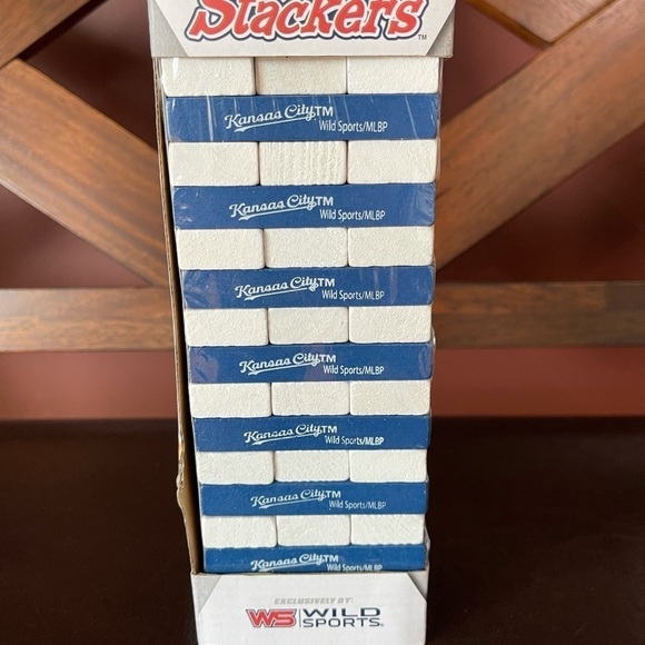 Wild Sports table top stackers Kansas City Royals Jenga style game new - Picture 4 of 11